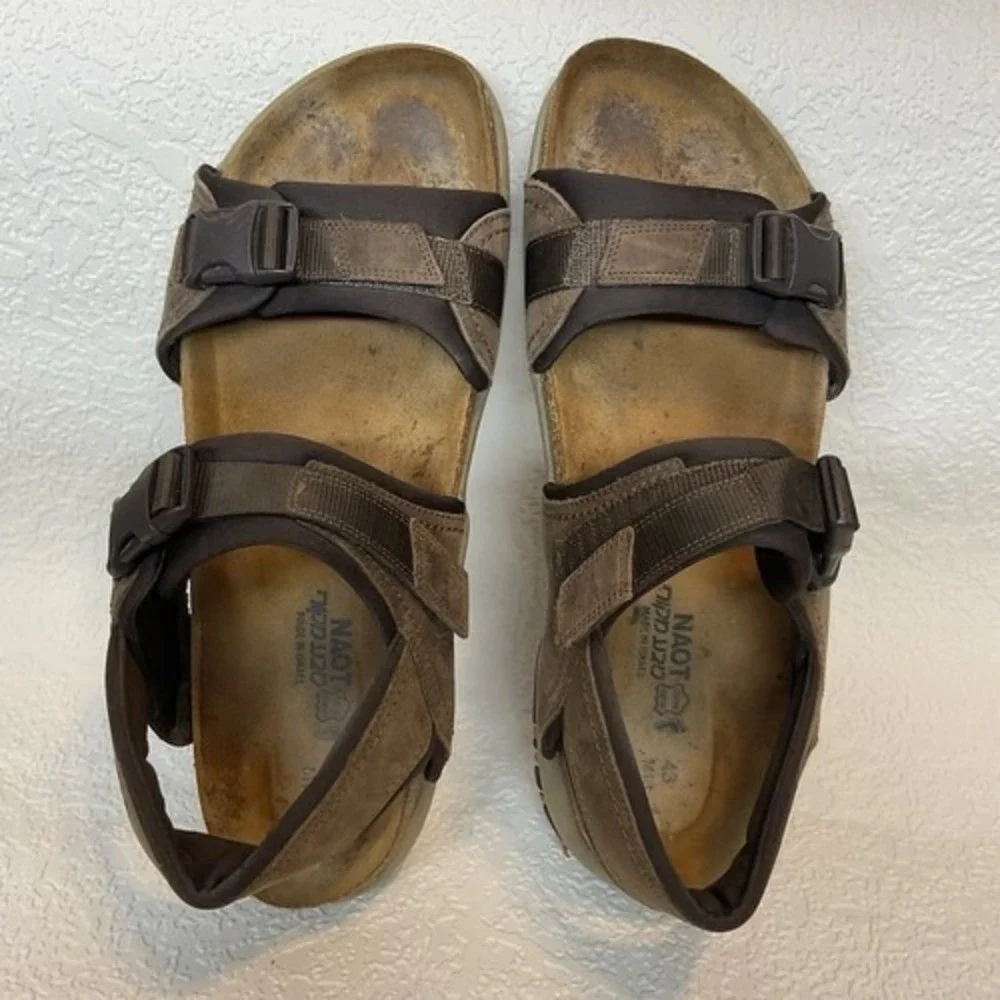 Naot Lappland Brown Slingback Strap Comfort Shoe‎ Gorpcore Sandals Men 10 Israel